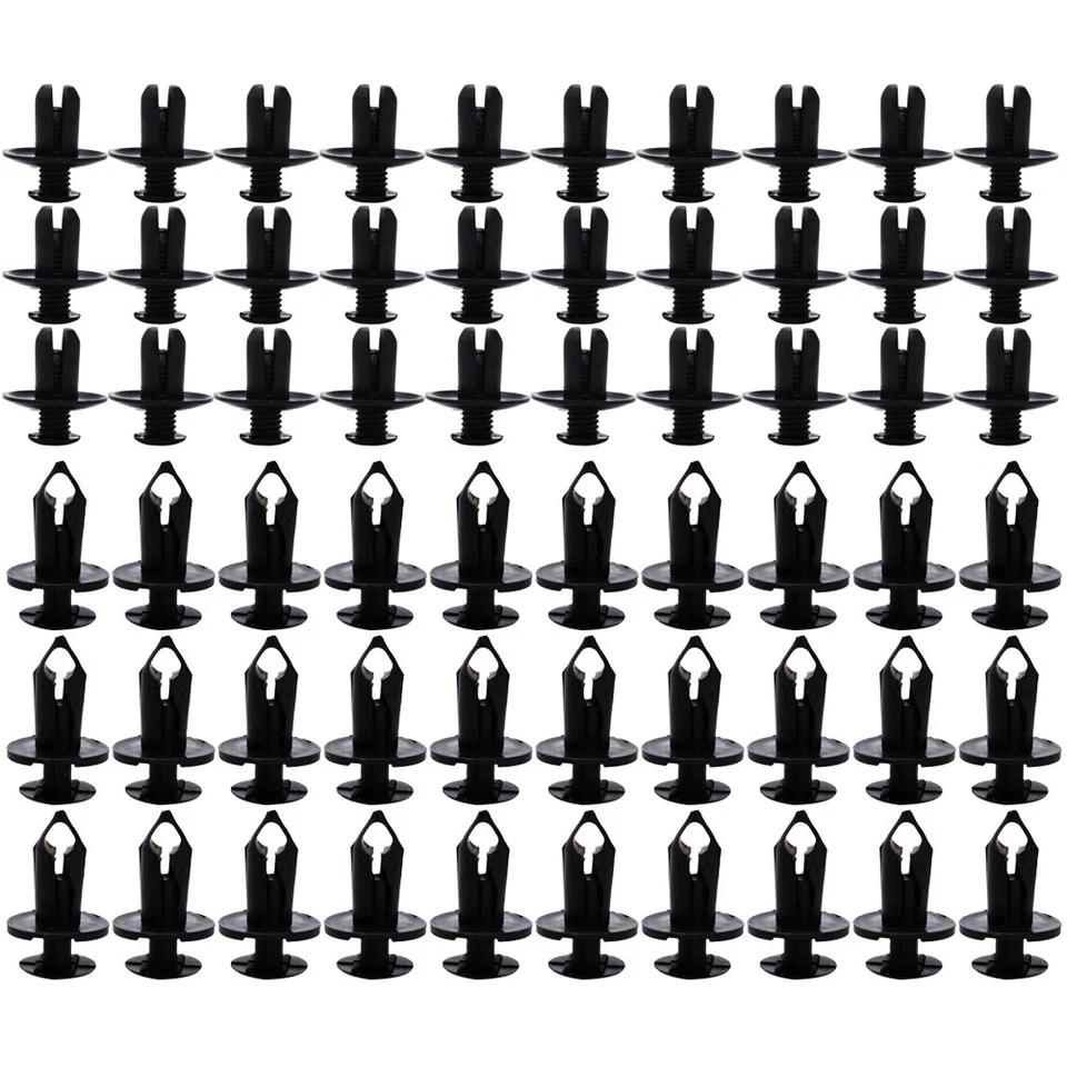 190 X автомобильные зажимы для отверстий пластиковые заклепки фиксатор крыла нажимной штифт крепеж бампер - Изображение 3 из 4