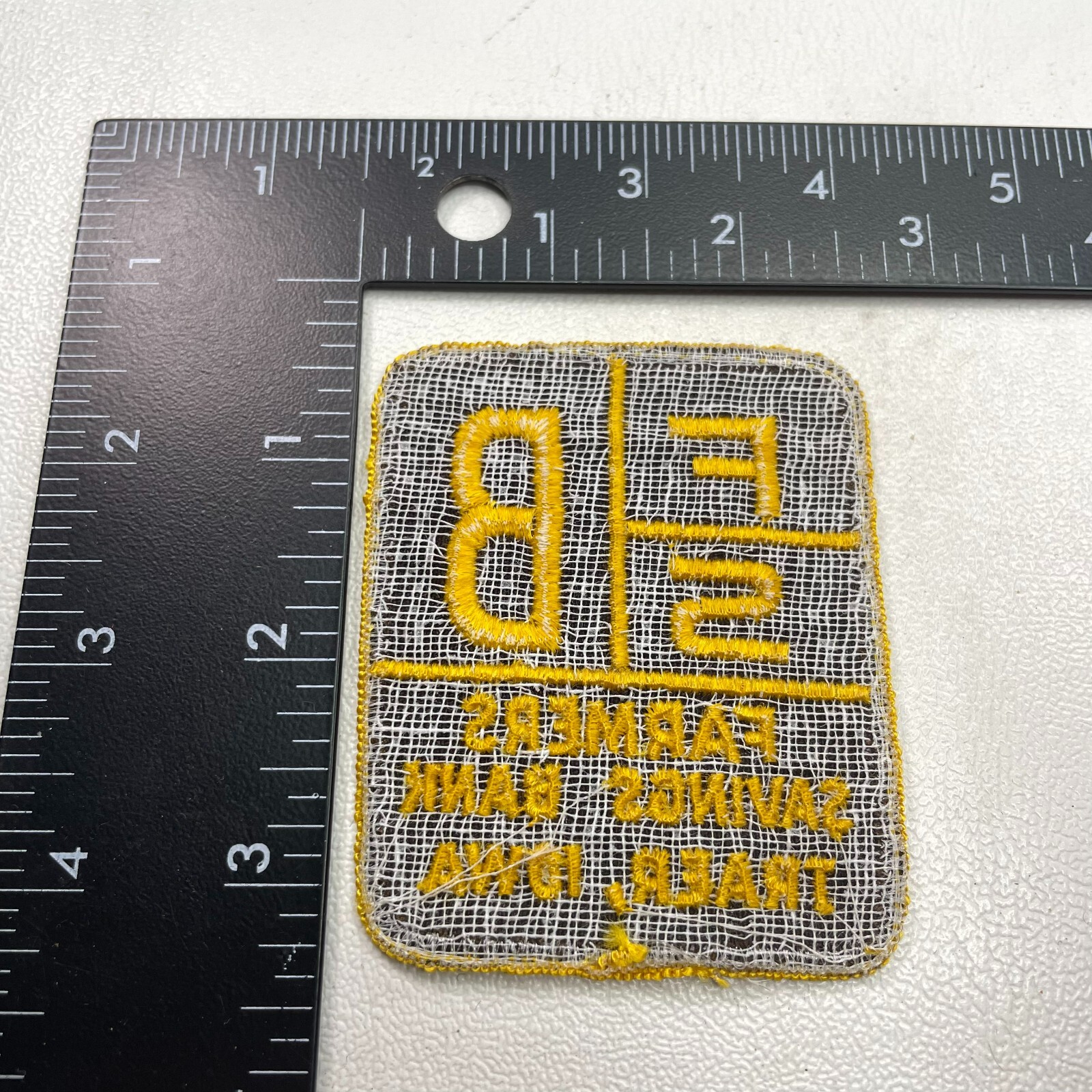 Vtg FSB FARMERS SAVINGS BANK TRAER IOWA Advertising Patch (Money ...