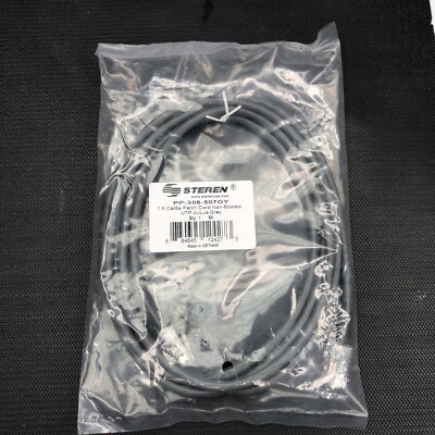 Steren 7' ft Cat5e Patch Cord Non-Booted UTP cULus Gray PP-308-507GY