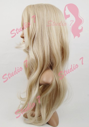 W82 Honey Blonde Ombre Full Ladies Wig Long Wavy Skin Top studio7-uk - Picture 3 of 7