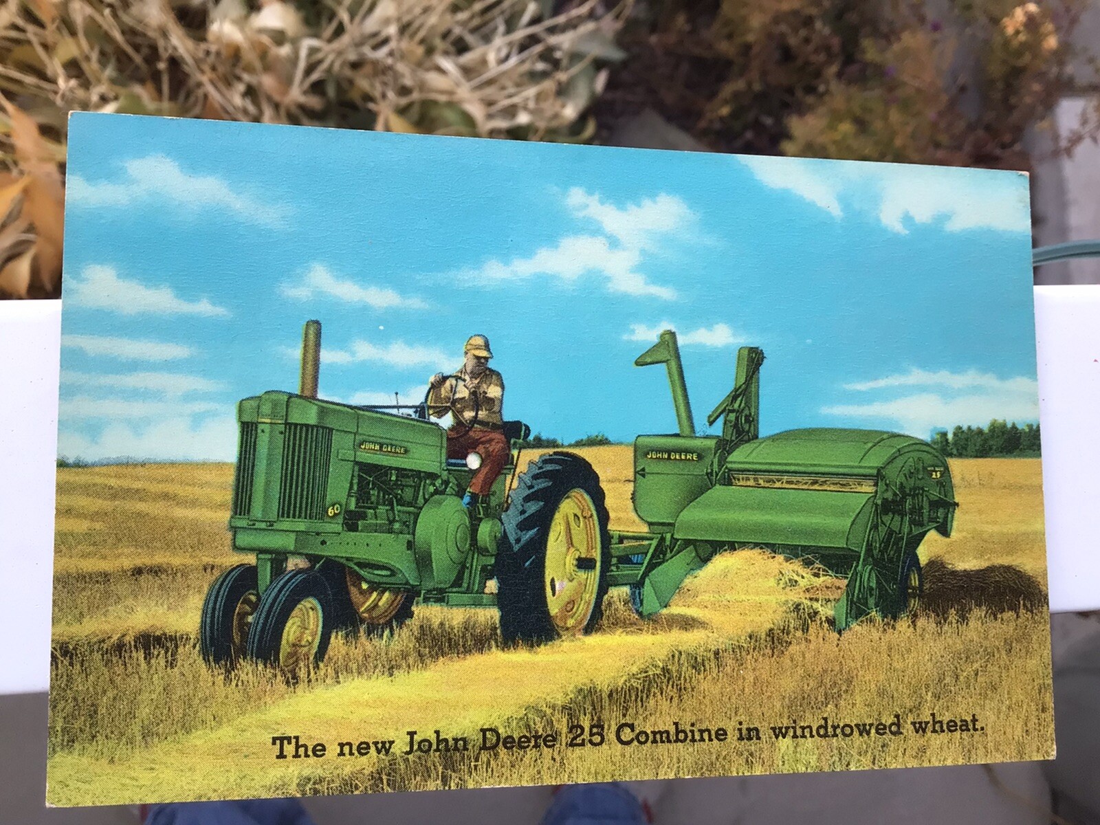 John Deere 60 With John Deere 25 Combine Sign Blair Nebraska