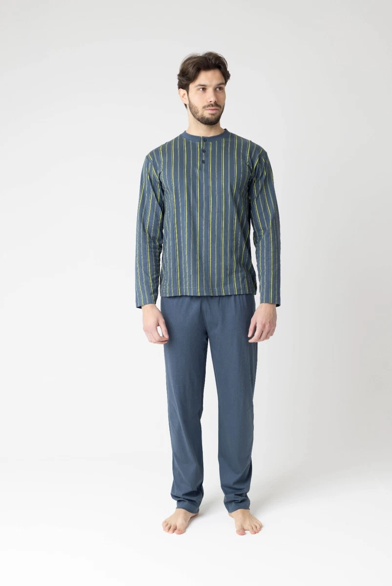 Italian Fashion IF Pigiama Lungo Da Uomo Pigiama In Cotone A Due Pezzi | Pigiami Delicati E Morbidi E Un Completo Perfetto Per La Casa 2021 104286076