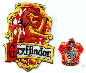 Bestickt Harry Potter 2-PATCH Set Fein Britisch House Of Gryffindor Hogwarts