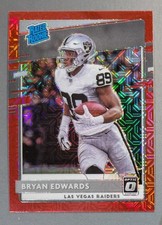 Bryan Edwards 2020 Optic Rated Rookie Red Mojo Prizm Card #178 Las Vegas Raiders. rookie card picture