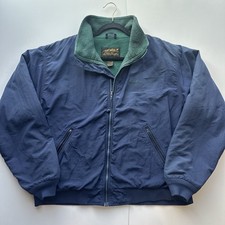 Vintage Made In USA Eddie Bauer Blue/green Bomber Jacket Size Large 