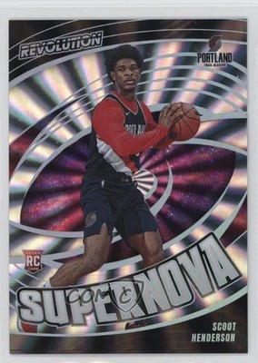 2023 Panini Revolution Supernova Sunburst 40/75 Scoot Henderson Rookie RC 0g90