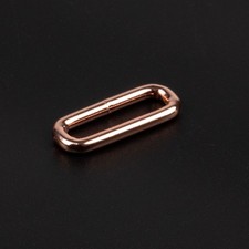 Country Brook Design  3/4 Inch Rose Gold Rectangle Metal Keeper, 50 Pack