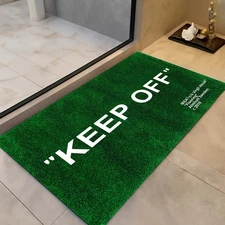 Keep Off Rug, Bath Mat, Grass Rug, Funny Doormat, Unique Bath Deco Rug,Not Plush