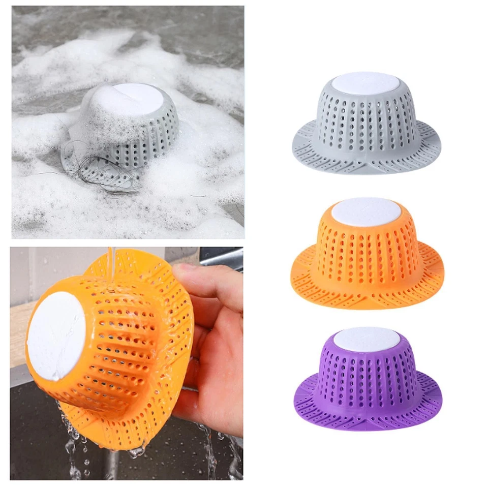 Baignoire de douche Protecteur Bathtub Drain Hair Catcher Ratcher pliable Dôme - Photo 1/1