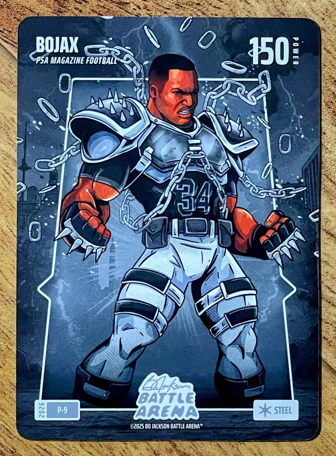 2026 Bo Jackson\'s Battle Arena BOJAX PSA Magazine Exclusive SP Football STEEL