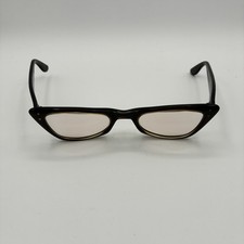 Vtg Bausch  Lomb Cat Eye Glasses Black Frames 4 - 5 1/4 B L 4620 FRAME ONLY