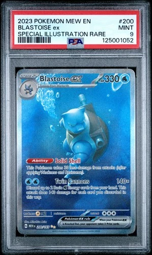 2023 POKEMON MEW EN-151 SPECIAL ILLUSTRATION RARE #200 BLASTOISE EX PSA 9
