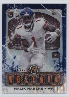 2024 Resurgence Voltaic Navy Surge Refractor /275 Malik Nabers Rookie RC 1t2r