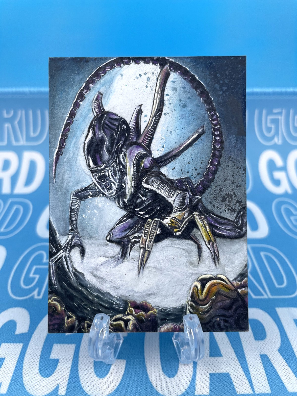 GGC Studio Alien Xenomorph Artist Hand Drawn Auto Sketch Card 1/1