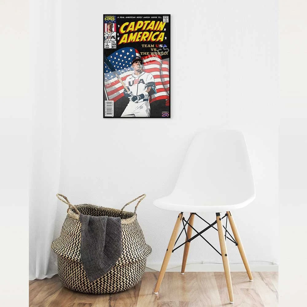 Aaron Judge Captain America 2026 Team USA Baseball Comic Book Poster
