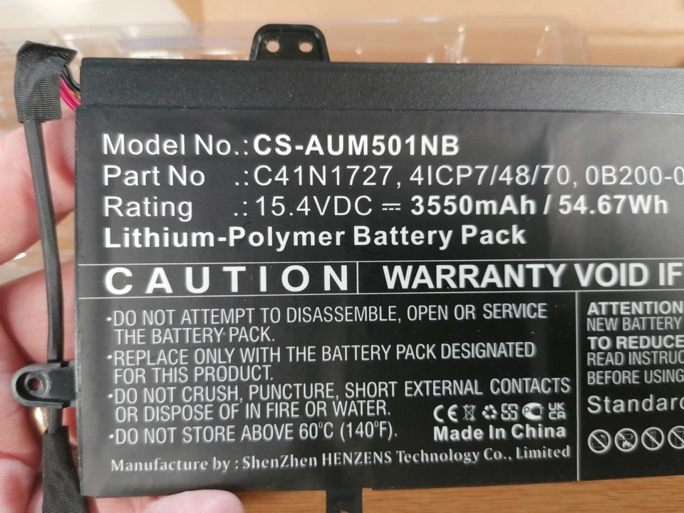 Cameron Sino Battery CS-AUM501NB GM501GM, GM501GM-0021A8750H, GM501GM-EI003T - Image 4 of 4