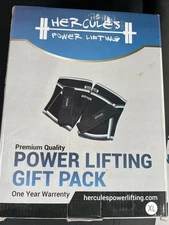 Hercules Power Lifting 3 pack Sz XL Pair Of Knee & Elbow Sleeve Wrist Straps