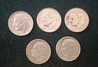 Lot of (5) 1964 Mint Roosevelt 90% Silver One Dime 10c Coins