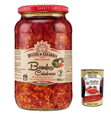 Delizia di Calabria Bomba Calabrese Hot Sauce 980g +Polpa
