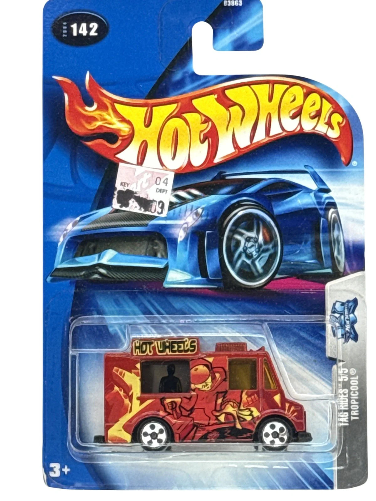 Vintage Hot Wheels Tropicool Tag Rides 5/5 Diecast Car 142 Red 2004 New Sealed