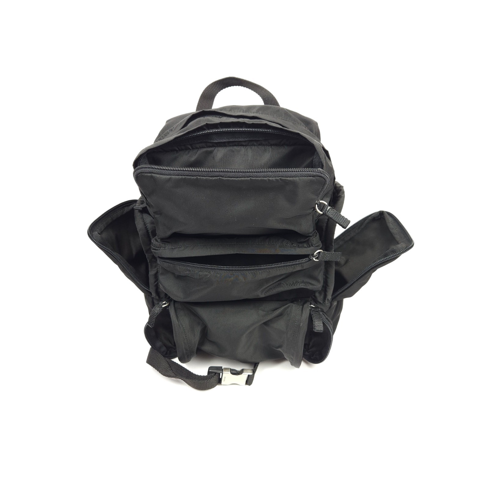 Prada triangle logo nylon multipocket backpack - image 8
