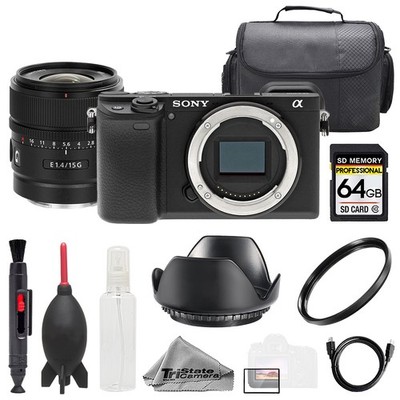 Sony Alpha a6400 + Sony E 15mm f/1.4 G Lens +64GB + Bag+ UV Filter- Basic Kit