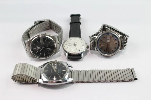Assorted Vintage Mechanical Watches Seiko 5 Timex Ardath Sekonda Working x 4