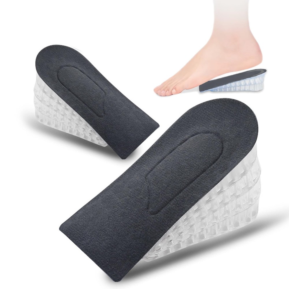 Gel Heel Pad Insoles for Height Increase Adjustable 4-Layer Lift