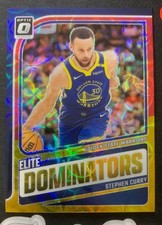 Stephen Curry 2024-25 Panini Donruss Optic Elite Dominators Red Gold Scope 66/99