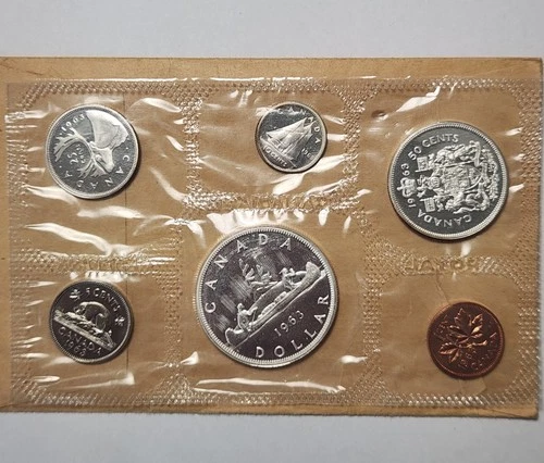 1963 Canada ~ Royal Canadian Mint 6-coin set, 1.1 troy oz, Sealed In OGP, ZGB-60