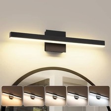 23.62in Black LED Bathroom Vanity Light Bar 1-Light 5-CCT Dimmable