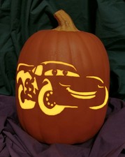 Cars Lightning McQueen Carved Foam Permanent Pumpkin