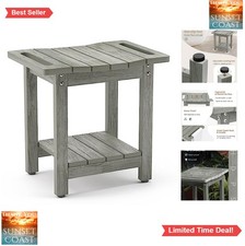Shower Bench Stool for Inside Shower HDPS Waterproof Non-Slip Seat Adjustable