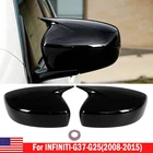 For Infiniti G25 G37 Q40 Q60 2009-2015 Glossy Black Sde Wing Mirror Cover Caps