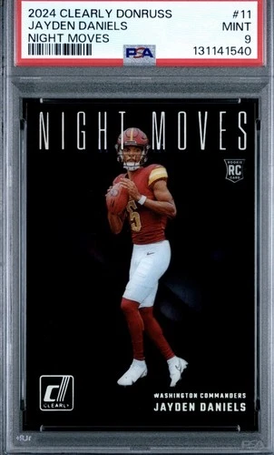 2024 PANINI CLEARLY DONRUSS NIGHT MOVES #11 JAYDEN DANIELS PSA 9