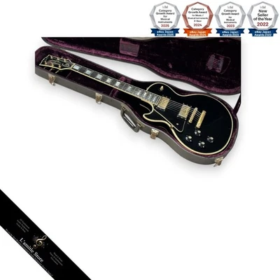 Guitare électrique Gibson 1974 Les Paul Custom main gauche noire 4,54 kg - Photo 1/4