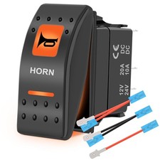 Momentary Horn Rocker Switch Waterproof 12V/20A 24V/10A 5Pin SPST Mom...