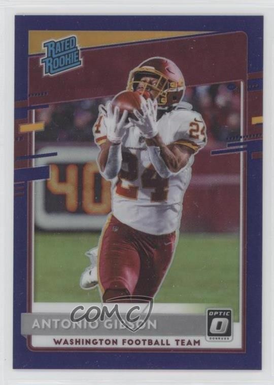 2020 Panini Donruss Optic Purple Prizm 36/50 Antonio Gibson #185 Rookie RC 00jz
