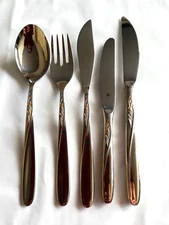WMF Cutlery "Bologna Gold" Items Remaining Stock Knives, Spoons, Fish Cutlery