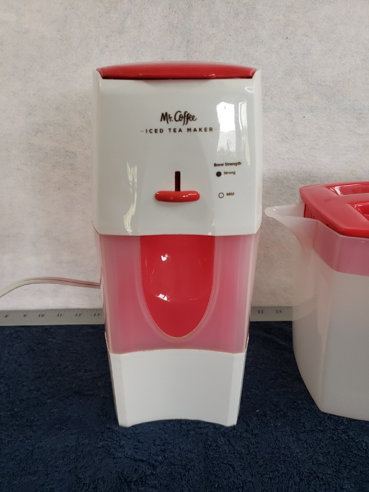 Mr. Coffee Fresh Tea Iced Tea Maker 3 Quart w/Pitcher TM75RS Red TESTED