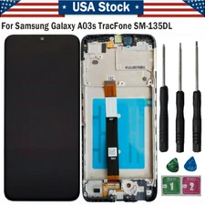 For Samsung Galaxy A03S SM-A037U S134DL LCD Display Touch Screen Digitizer+Frame