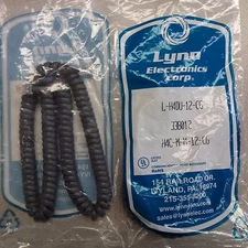 2 NEW Lynn Electronics L-H4DU-12-CG 12' Gray Telephone Handset Coil Cord 338012