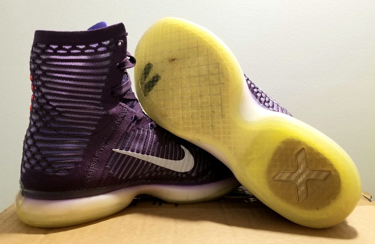 k*n様 HTM × Nike Kobe 10 Elite 27.5㎝ Nike Kobe 10 X Elite High Team Purple 718763-505 Mens Size 9