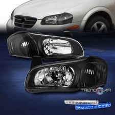 For 2000-2001 Maxima Replacement Black Headlights Lamp Wblue Led Drl Kit Lhrh