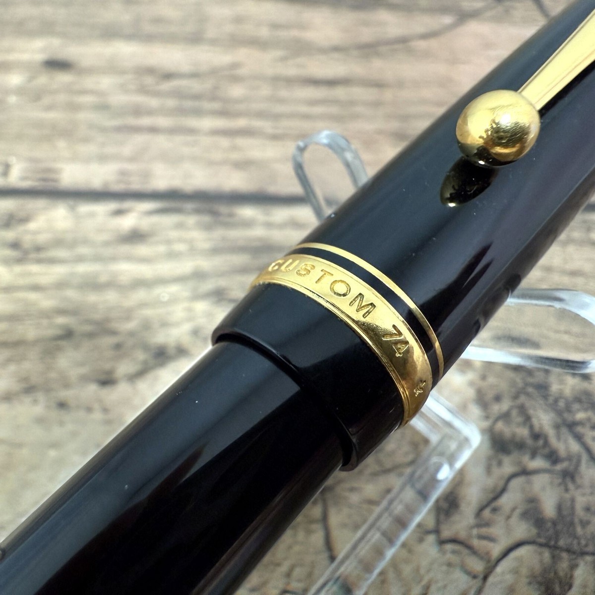 EUC] PILOT CUSTOM74 14k-585 GOLD NIB:F FOUNTAIN PEN VINTAGE JAPAN