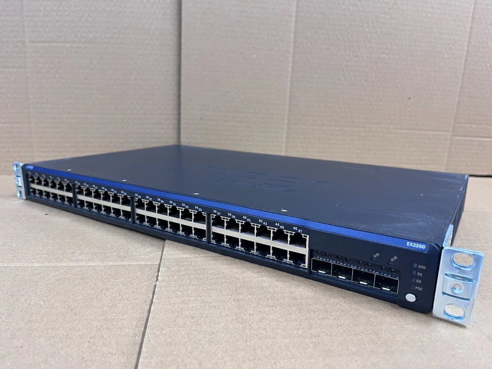 Juniper EX2200-48T-4G 48 Port 10/100/1000Base-T L3 Switch w/ Ears | 4x SFP 10Gb - Image 3 of 4