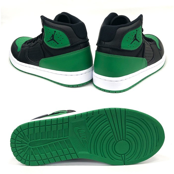 jordan access black and green