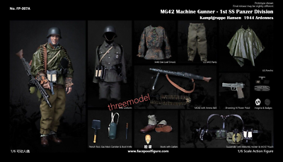 Facepool Figure FP007A MG42 Machine Gunner -1st SS Panzer Division