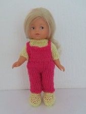 vetement poupée mini-corolle 20 cm- 3 pieces-salopette , pull , chaussons NEUF