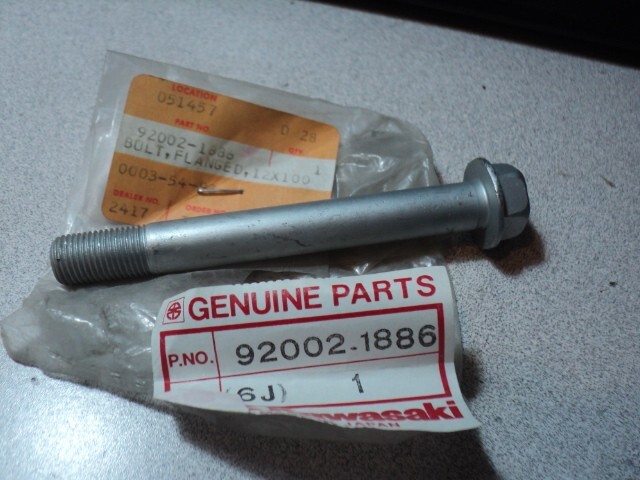 1987-2009 KAWASAKI ZX EX 500 750 12X100 FLANGE BOLT NOS OEM 92002
